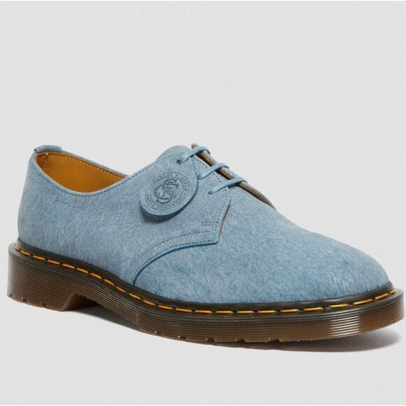 🩵NIB Dr. Martens Blue Made in England Savannah Nubuck Leather Oxfords Size 8 - Picture 14 of 16